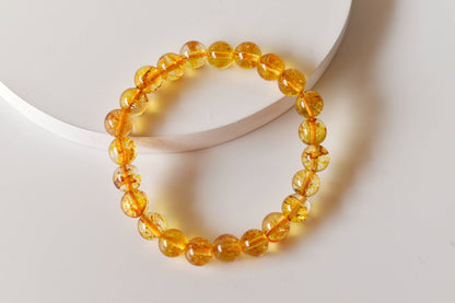 Heated Citrine Bracelet (Protection and Anxiety Relief)