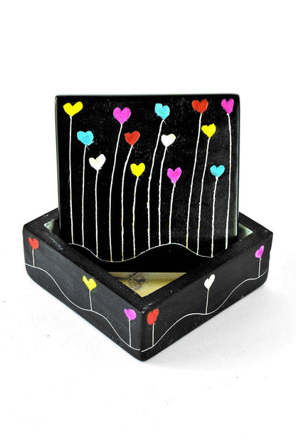 3" Dreamland Soapstone Box in Black