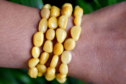 Yellow Aventurine Nugget Bracelet ~ Crystal Nuggets Jewelry