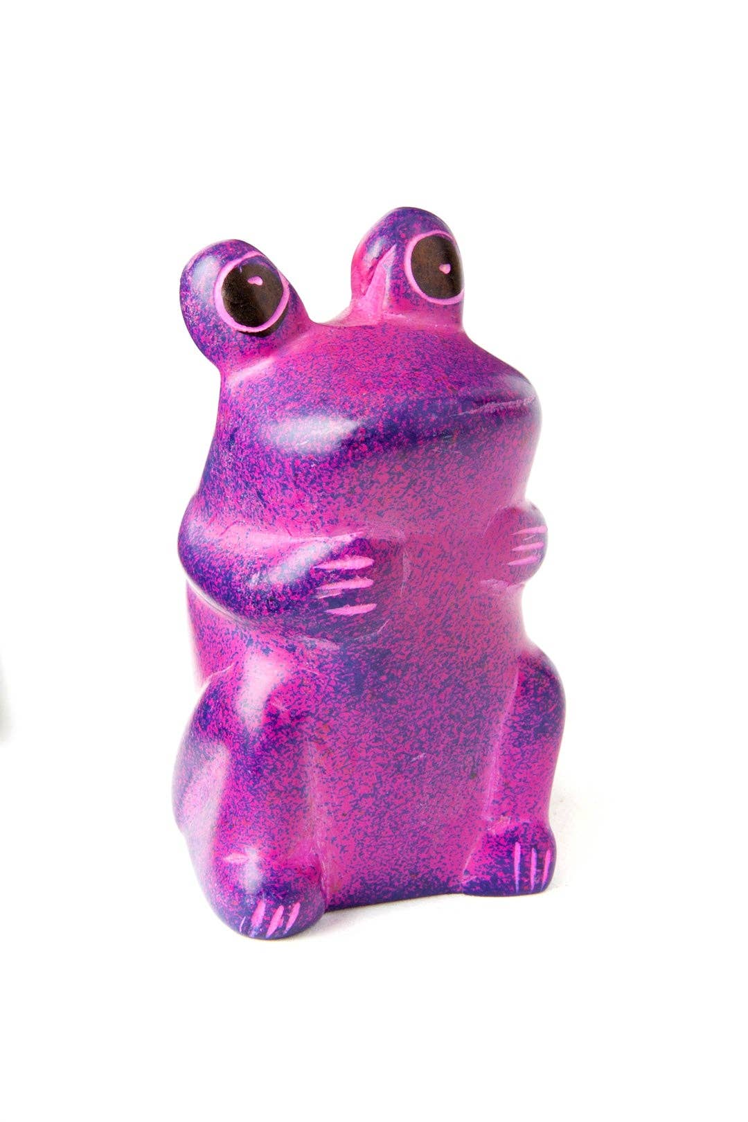 Set of Four Mini Soapstone Funny Frogs