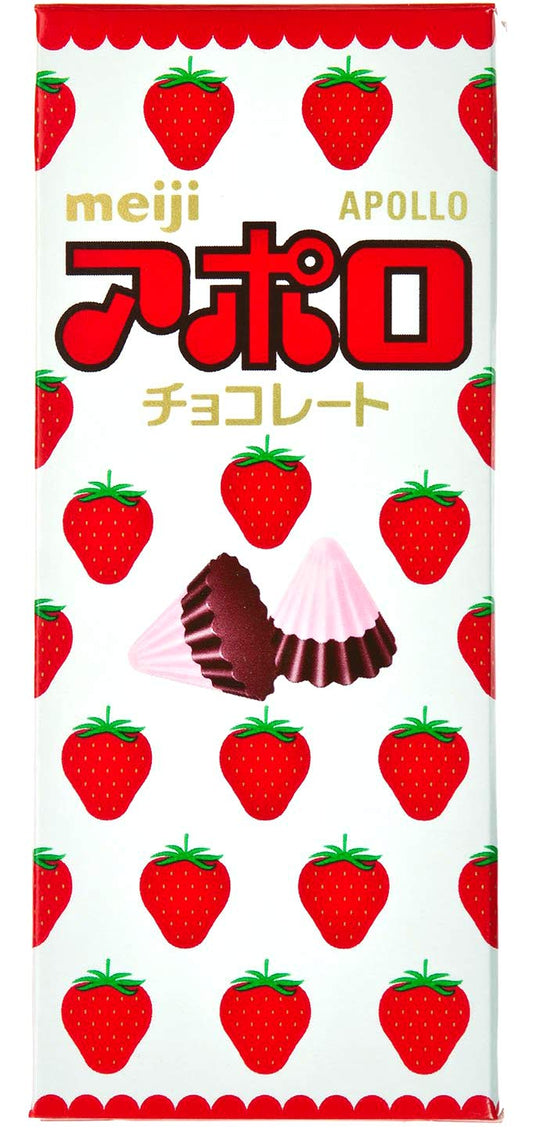 Meiji Apollo Strawberry Chocolate Net Wt. 1.61oz/46g