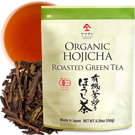 Hojicha Tea, Roasted green Tea, Low caffeine, JAS Certified Organic, Japanese Tea, 150g Bag